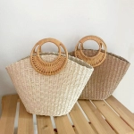 Woven Straw Women Bag 2023 Women's Luxury Handbags Designer Solid Color